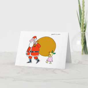 Stechpalmen-Rotwild mit Sankt-Weihnachtskarte Feiertagskarte