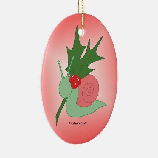 Stechpalmen-Schnecke Keramik Ornament (Rechts)