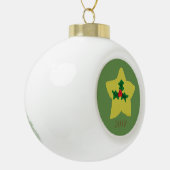 Stechpalmen-Stern Keramik Kugel-Ornament (Links)