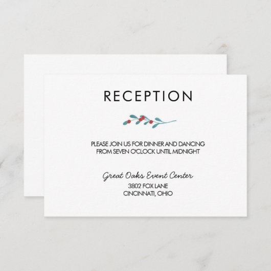 Stechpalmen-und Begleitkarte (Vorne/Hinten)