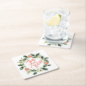 Stechpalmen-und Efeu-botanischer Kranz Rechteckiger Pappuntersetzer (Vor Ort)