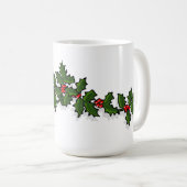 Stechpalmen-und Mistelzweig-WeihnachtsTasse Kaffeetasse (VorderseiteRechts)