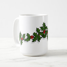 Stechpalmen-und Mistelzweig-WeihnachtsTasse Kaffeetasse