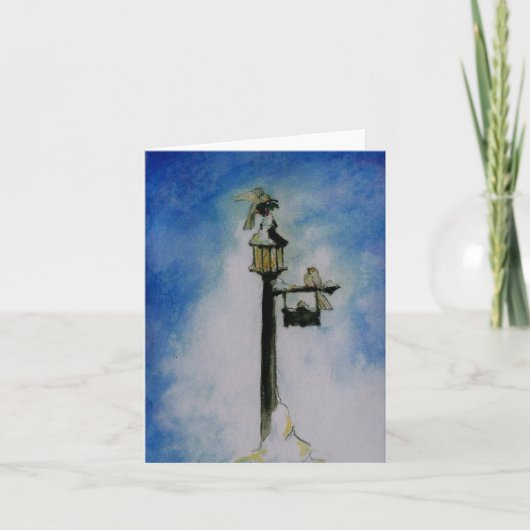 Stechpalmen-Vögel Karte (Vorderseite)