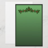 Stechpalmen-Weihnachten Briefpapier (Vorne/Hinten)