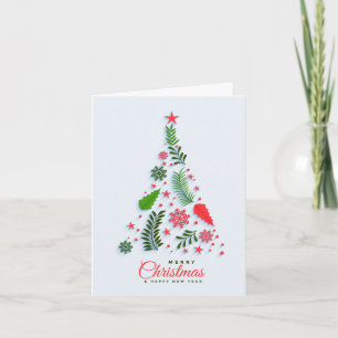 Stechpalmen-Weihnachtsbaum-Unternehmensgruß Feiertagskarte