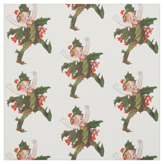 Stechpalmen-WeihnachtsBlumen-Kinderniedliches Stoff (Muster)