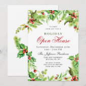 Stechpalmen-Weihnachtskranz-Feier OPEN HOUSE Einladung (Vorne/Hinten)