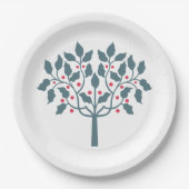 Stechpalmenbeerbaum Pappteller (Vorderseite)