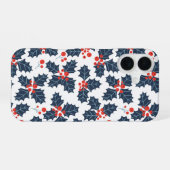 Stechpalmenbeere auf weiß iPhone 16 hülle (Rückseite (Horizontal))