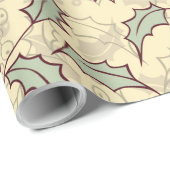 Stechpalmenbeeremuster-Design Geschenkpapier (Rolleneckpunkt)