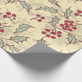 Stechpalmenbeeremuster-Design Geschenkpapier (Ecke)