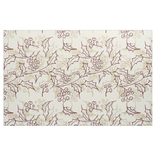 Stechpalmenbeeren nahtloses Design Stoff (Fat Quarter (45,7 x 55,9 cm))