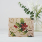 Stechpalmenbeeren Postkarte (Stehend Vorderseite)