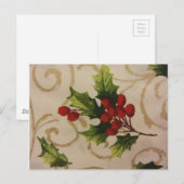 Stechpalmenbeeren Postkarte (Vorne/Hinten)