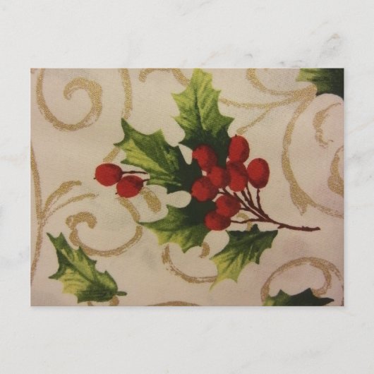 Stechpalmenbeeren Postkarte (Vorderseite)