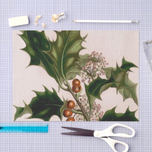 Stechpalmenbeeren Seidenpapier (Handwerk)