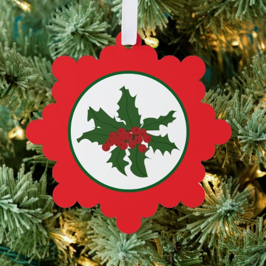 Stechpalmenblätter und -beeren ornament karte (Insitu (Baum))