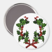 Stechpalmenkranz Magnet (Vorderseite/Rückseite)