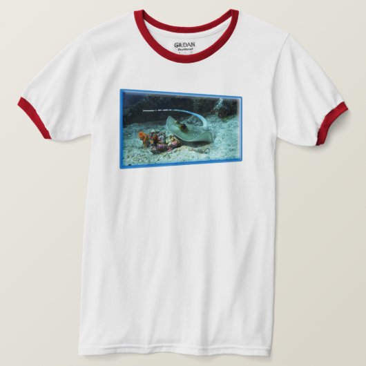 Stechrochen in Bewegung - Fotodesign | T-Shirt (Design vorne)