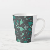 Stechrochen Ocean Reef Muster auf der grauen Latte Milchtasse (Rechts)