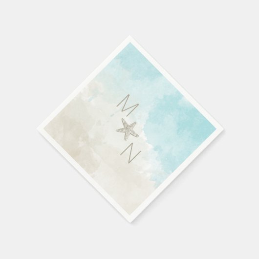 Stechwasserfarbe Serviette (Ecke)