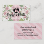 Stechwork-Steppkarte für Vintage Rose Visitenkarte (Vorne/Hinten)