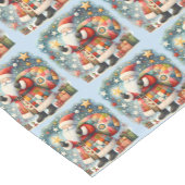 Stechwork Weihnachten mit Weihnachtsstern Kurzer Tischläufer (Ecke)