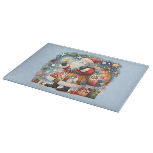 Stechwork Weihnachten mit Weihnachtsstern Schneidebrett (Ecke)