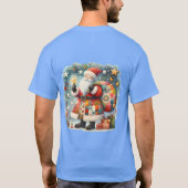 Stechwork Weihnachten mit Weihnachtsstern T-Shirt (Rückseite)
