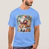 Stechwork Weihnachten mit Weihnachtsstern T-Shirt (Vorderseite)