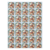 Stechwork Weihnachten mit Weihnachtsstern Tischdecke (Vorderseite)