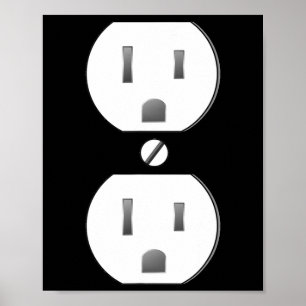 Steckdose für elektrische Steckdosen Poster
