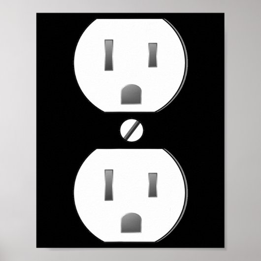 Steckdose für elektrische Steckdosen Poster (Vorne)