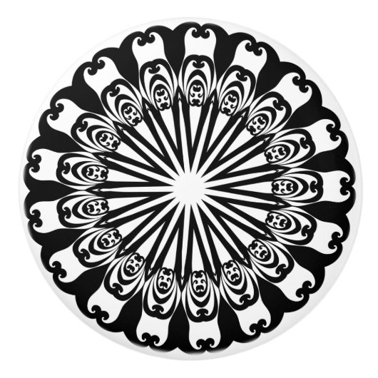 Steckdose für schwarze und weiße Türen, Rumpf Keramikknauf (Vorderseite)