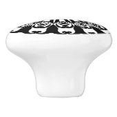 Steckdose für schwarze und weiße Türen, Rumpf Keramikknauf (Seitenansicht)