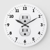 Steckdose Große Wanduhr (Vorderseite)