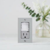 Steckdose mit Nachtlicht Visitenkarte (Stehend Vorderseite)