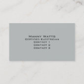 Steckdose mit Nachtlicht Visitenkarte (Rückseite)