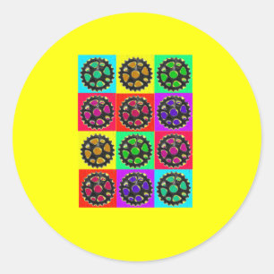 Steckdosen - Fahrradgeschenke Runder Aufkleber