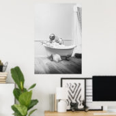 Steckdosen in einer Badewanne Poster (Heimbüro)