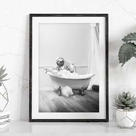 Steckdosen in einer Badewanne Poster