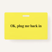 Stecken Sie das OK-Stecker wieder in den elektrisc Ausweis (Rückseite)