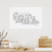 Steckenpferd-Kinderkunstposter Poster (Küche)