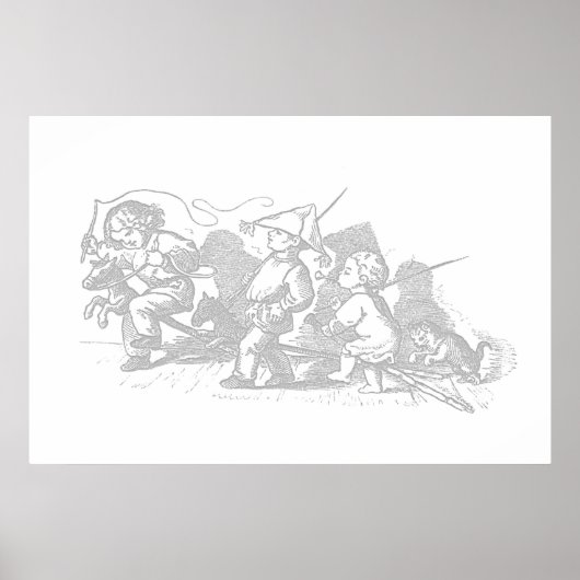 Steckenpferd-Kinderkunstposter Poster (Vorne)