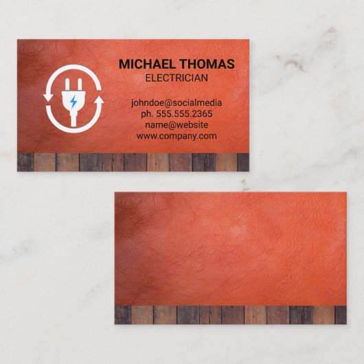 Stecker | Bauarbeiter Visitenkarte (Vorne/Hinten)