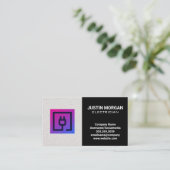 Stecker | Elektrisches Symbol Visitenkarte (Stehend Vorderseite)