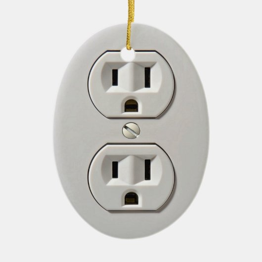 Stecker für das elektrische Auslass Keramik Ornament (Vorne)