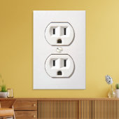 Stecker für das elektrische Auslass Leinwanddruck (Insitu (Wohnzimmer))