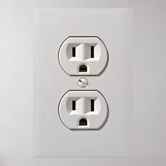 Stecker für das elektrische Auslass Poster (Vorne)